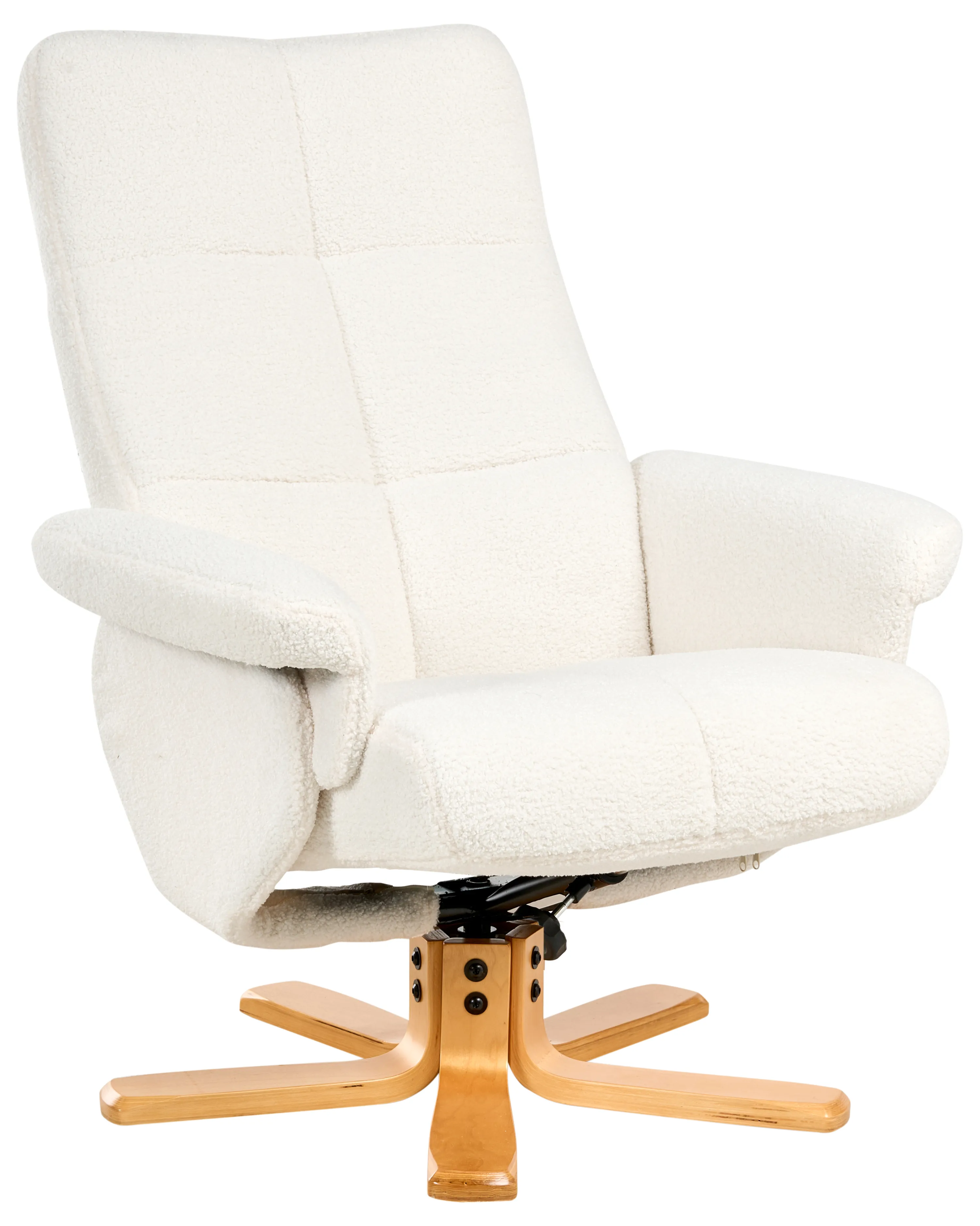 Relaxfauteuil EPSE met voetenbank Bouclé Gebroken wit
