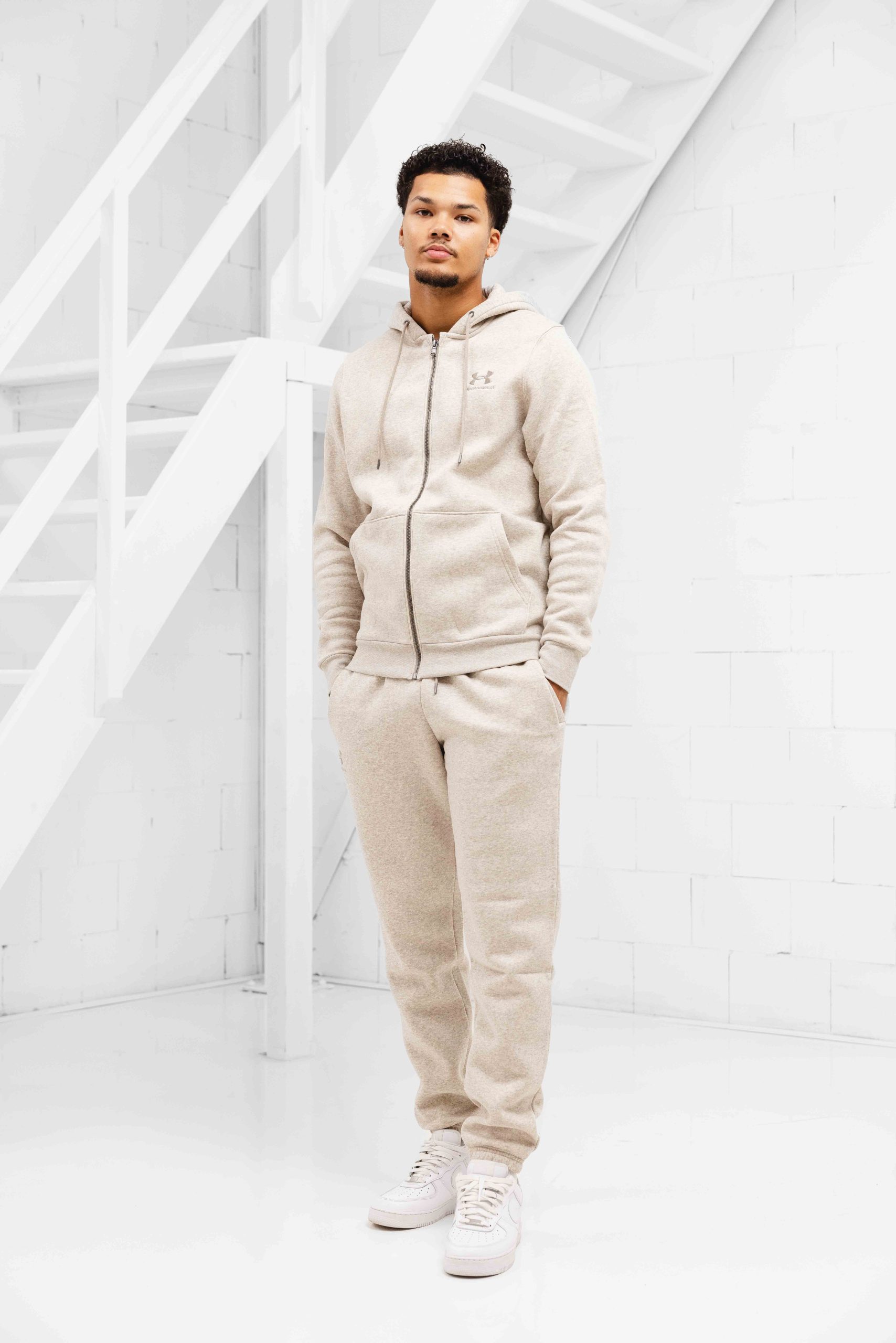 Under Armour Icon Fleece Trainingsbroek Heren Beige