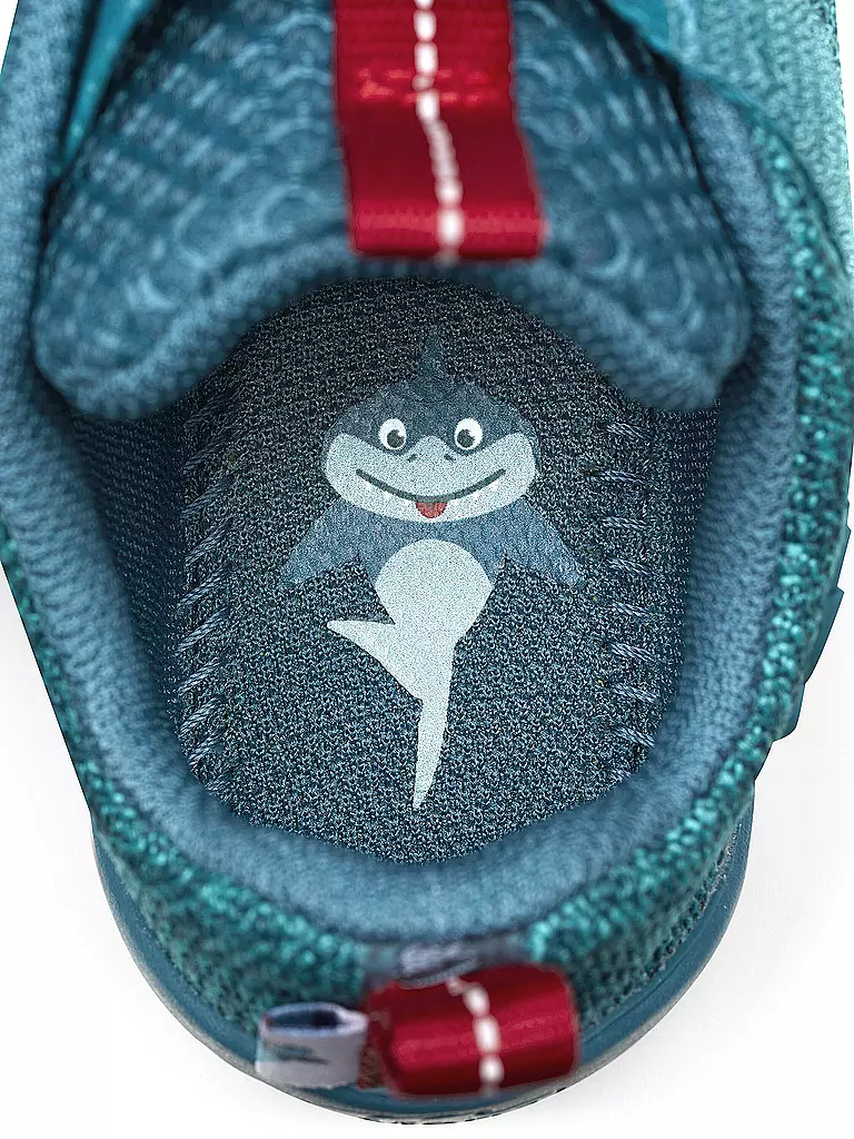 AFFENZAHN Kinder Barfußschuhe KNIT HAPPY Hai blau
