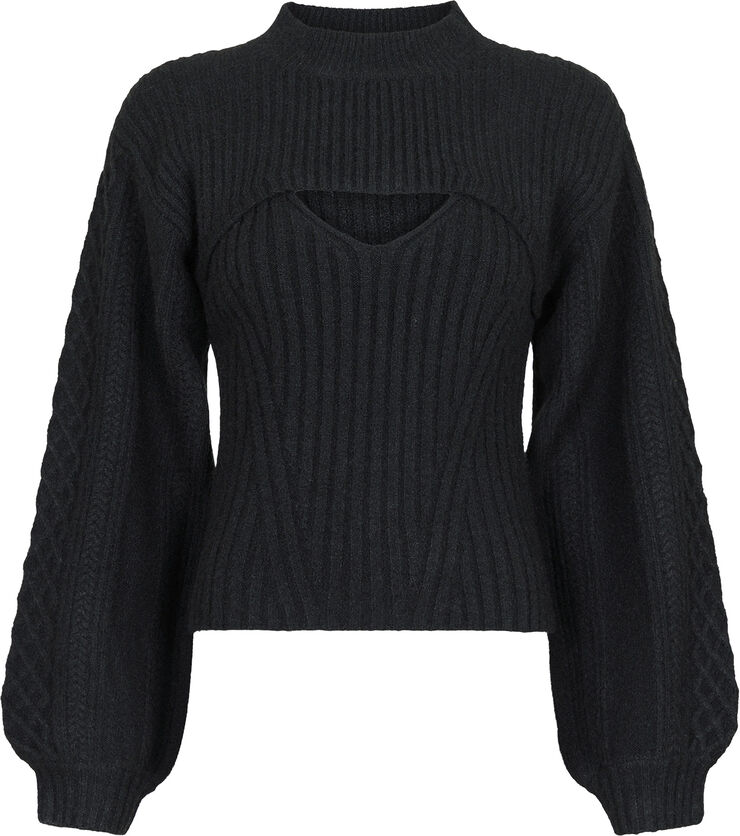 Neo Noir Bonita Bolero Knit Blouse Black