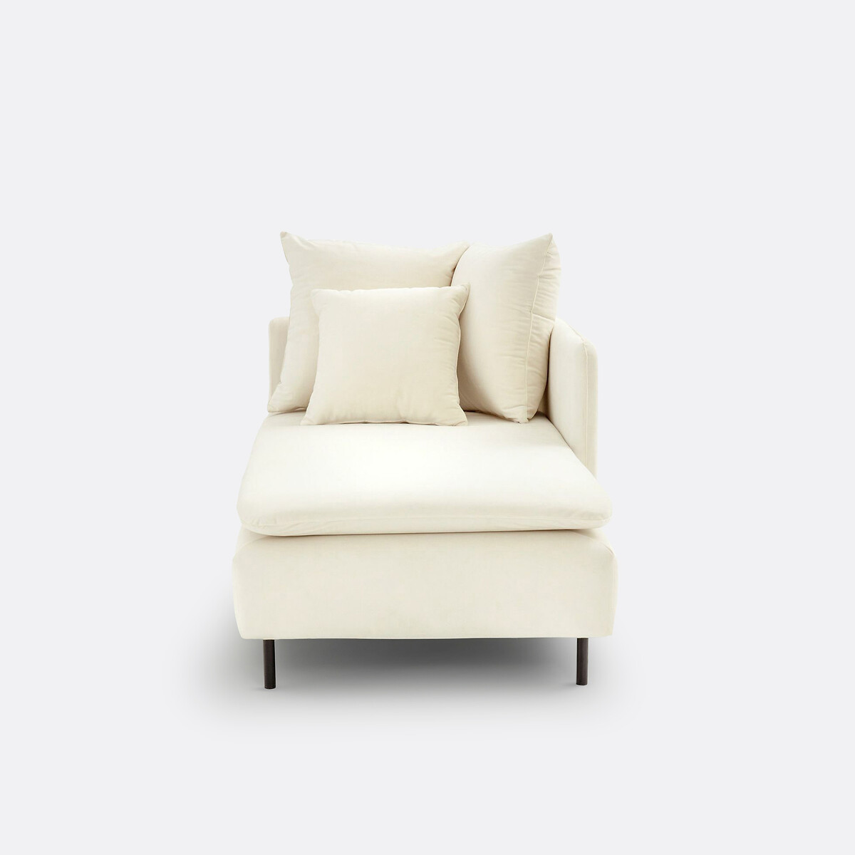LA REDOUTE INTERIEURS<br>Cadeira longa, conversível, veludo D179 cm, Ivete