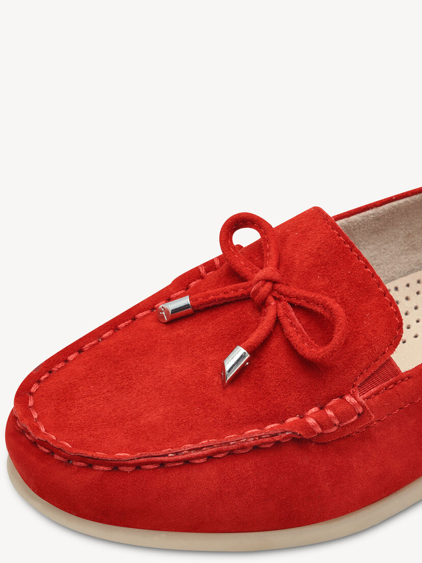 Leren Instappers - rood