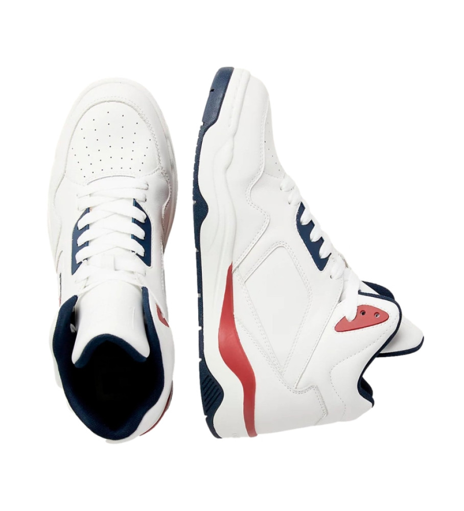 Tênis de basquete Tommy Jeans de couro, branco