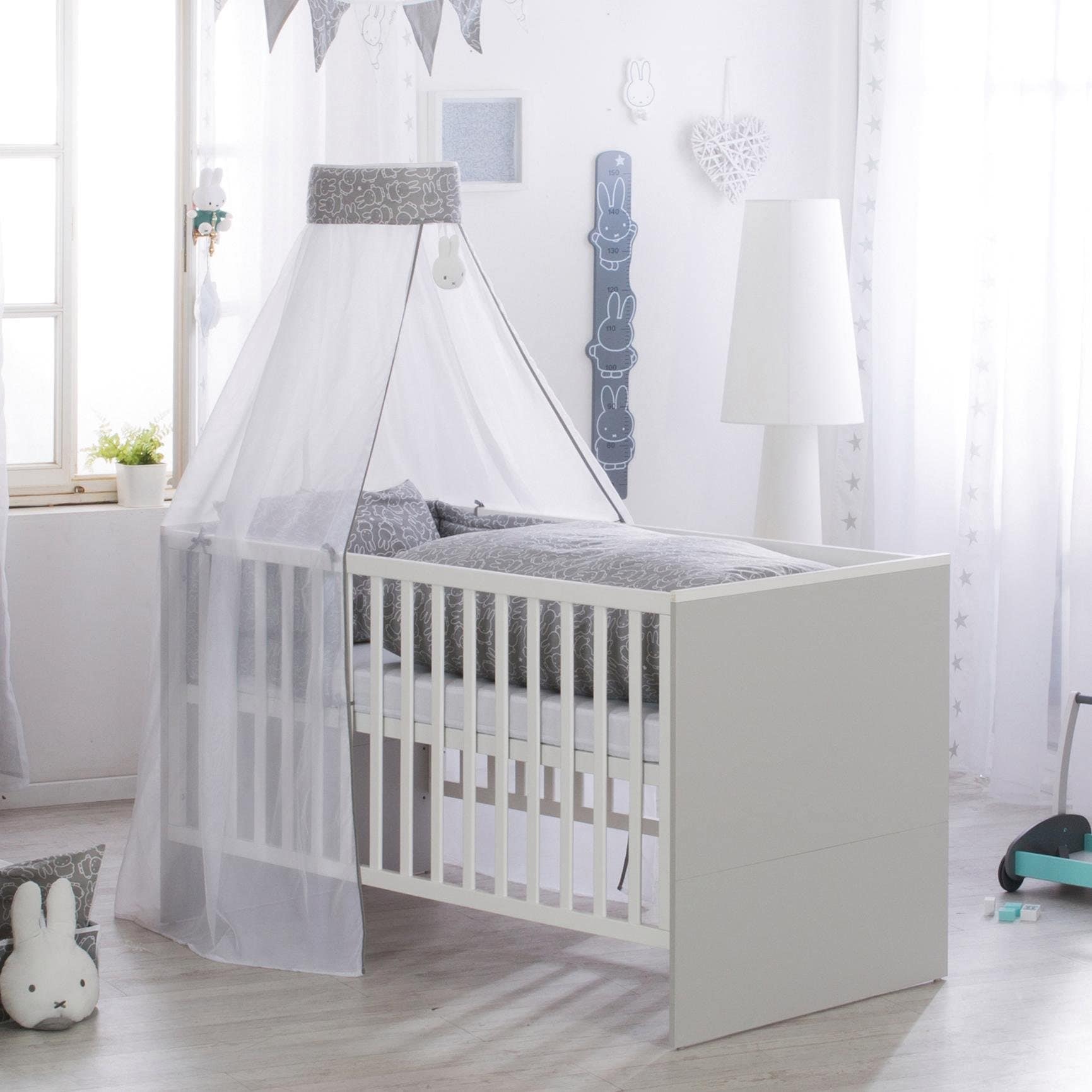 roba® Himmelbettgarnitur »miffy®« 4-tlg., mit Bettwäsche, Nestchen und Himmel