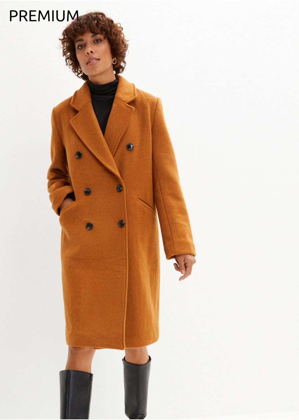 Manteau mélangé laine