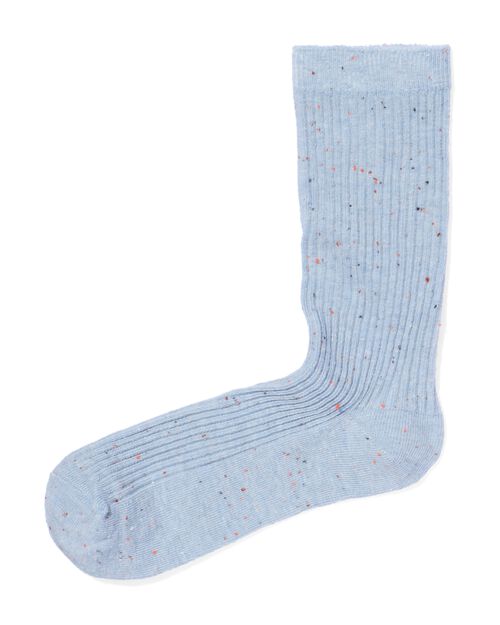 chaussettes femme avec coton bleu clair