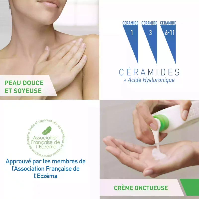 Crème Lavante Hydratante Visage et Corps pour les Peaux Sèches à Très Sèches - 473ml