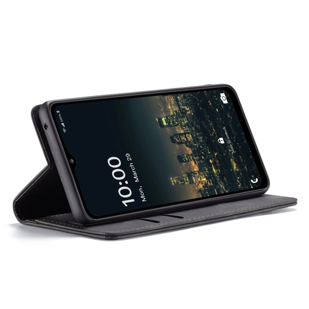 Samsung Galaxy A32 5G Leder Tasche Flip Wallet Etui mit Kartenfächern - Schwarz