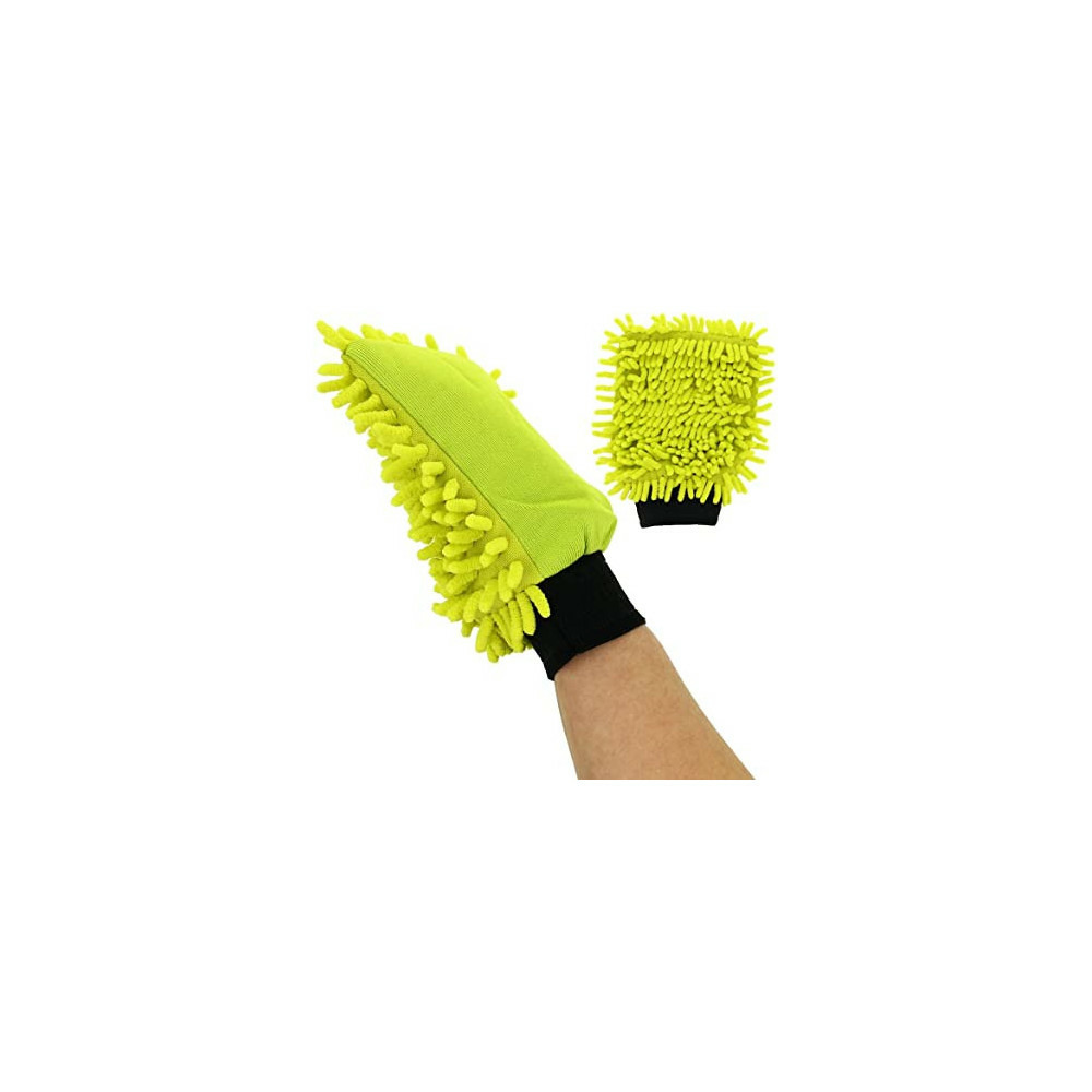 Lot spécial de 4 gants chenille microfibre multicolores