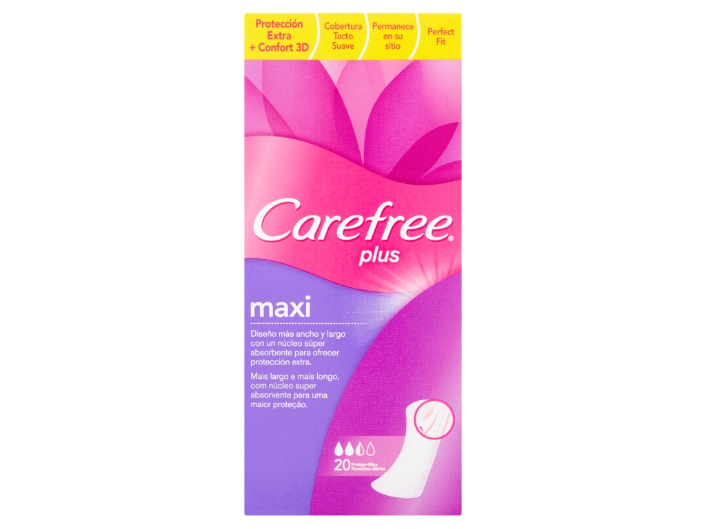 PROTECTOR CAREFREE DIÁRIO MAXI 20UN
