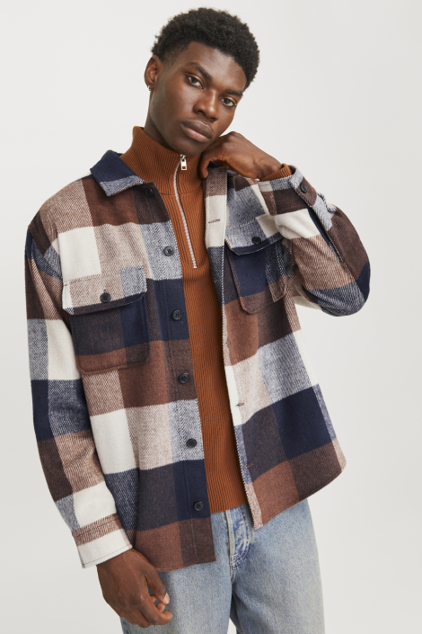 Jack & Jones beige heren overhemd