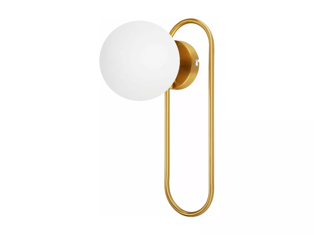 NETTLIFE Applique murale d'intérieur E14 boule de verre doré rétro moderne éclairage mural de chambre à coucher
