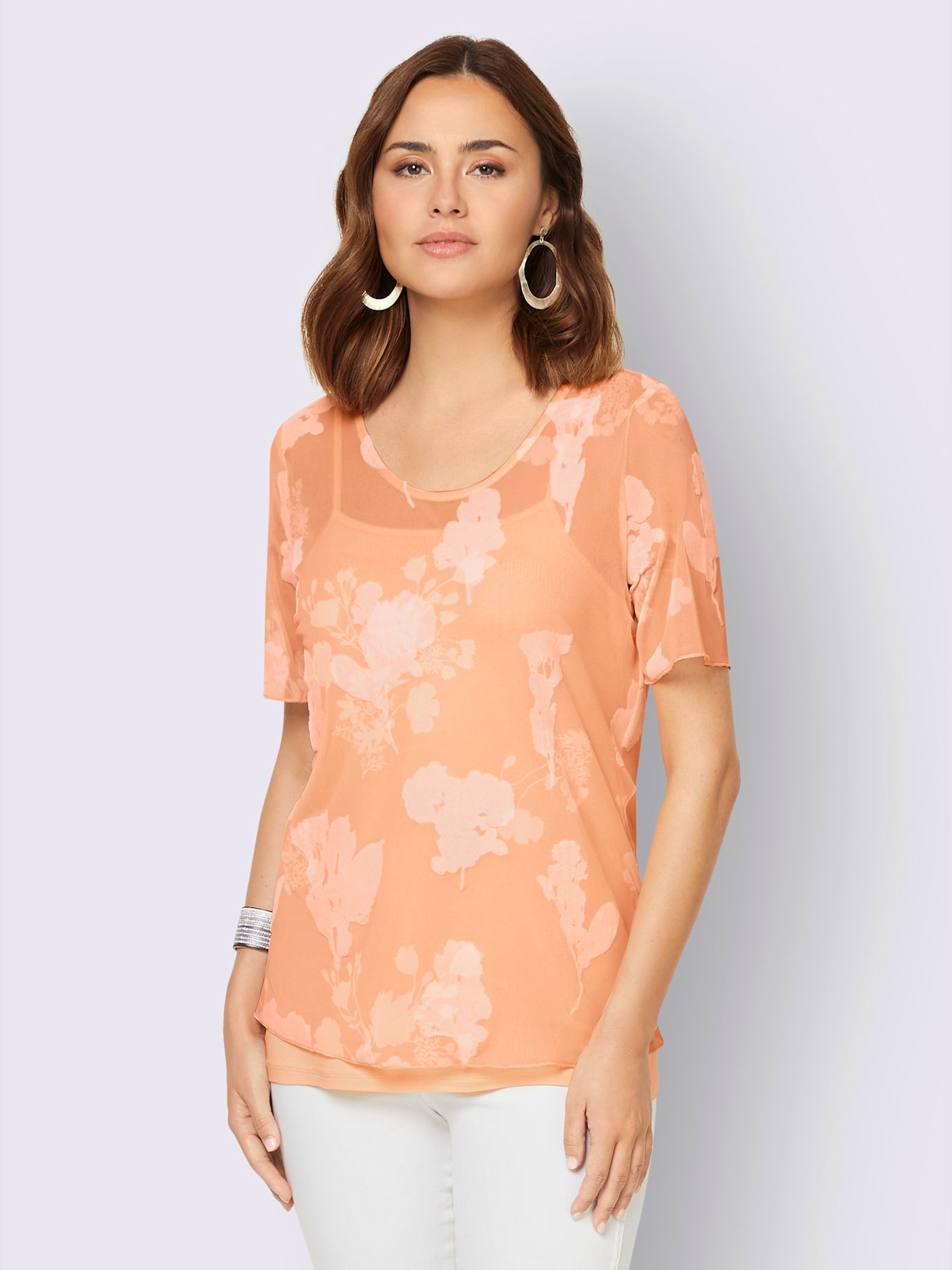 T-shirt à manches courtes qualité maille imprimée