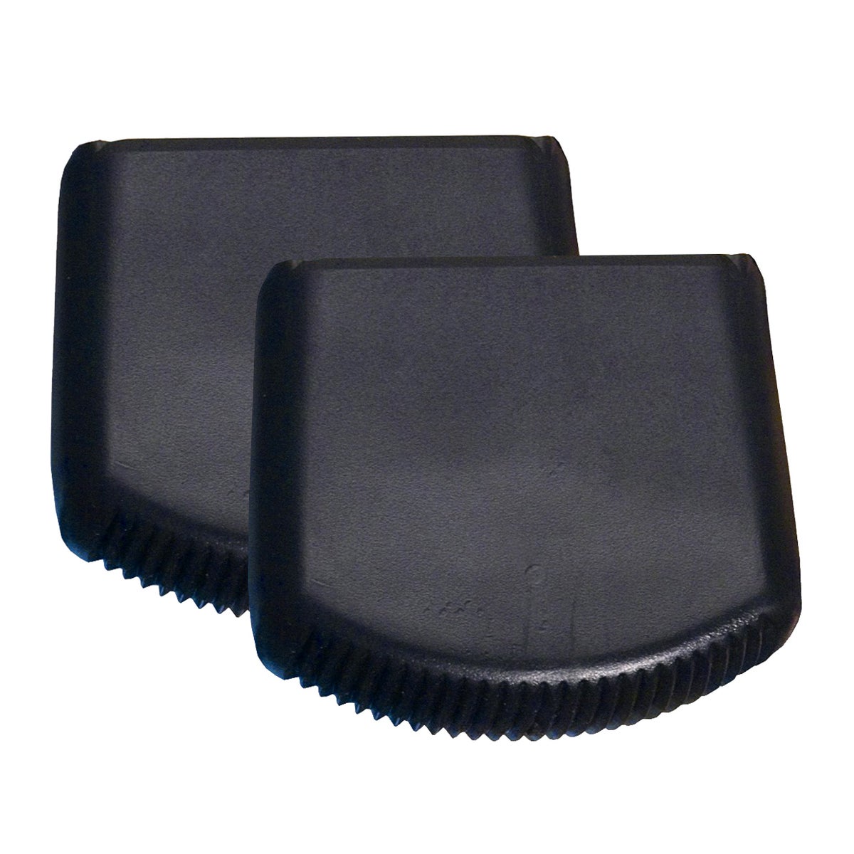 Iller buitenschoenen voor sport- en trapladders 72-75x25mm stijlmaat in zwart, 2 stuks