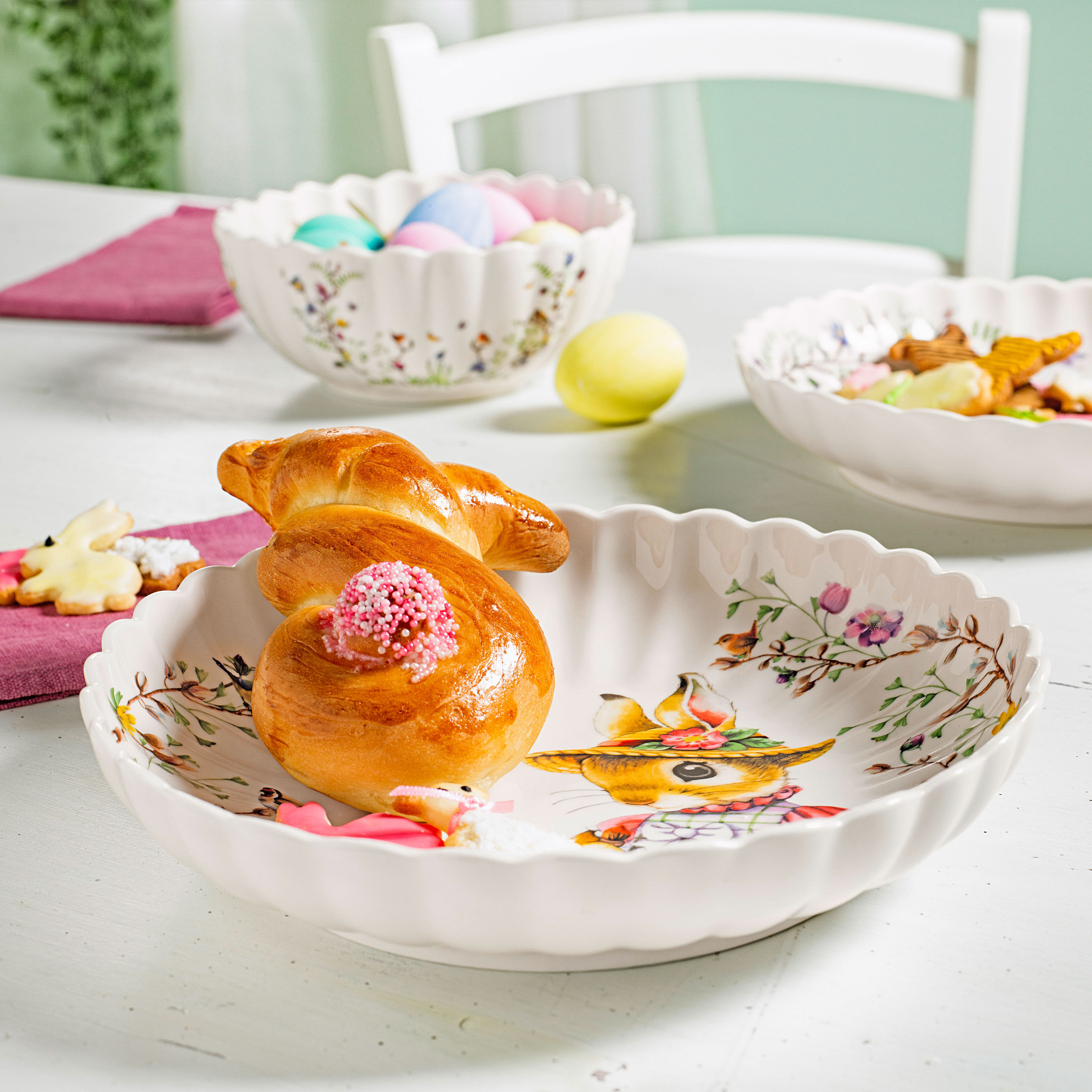 Spring Fantasy Dessert bowl Green, 23.7 oz, Premium Porcelain