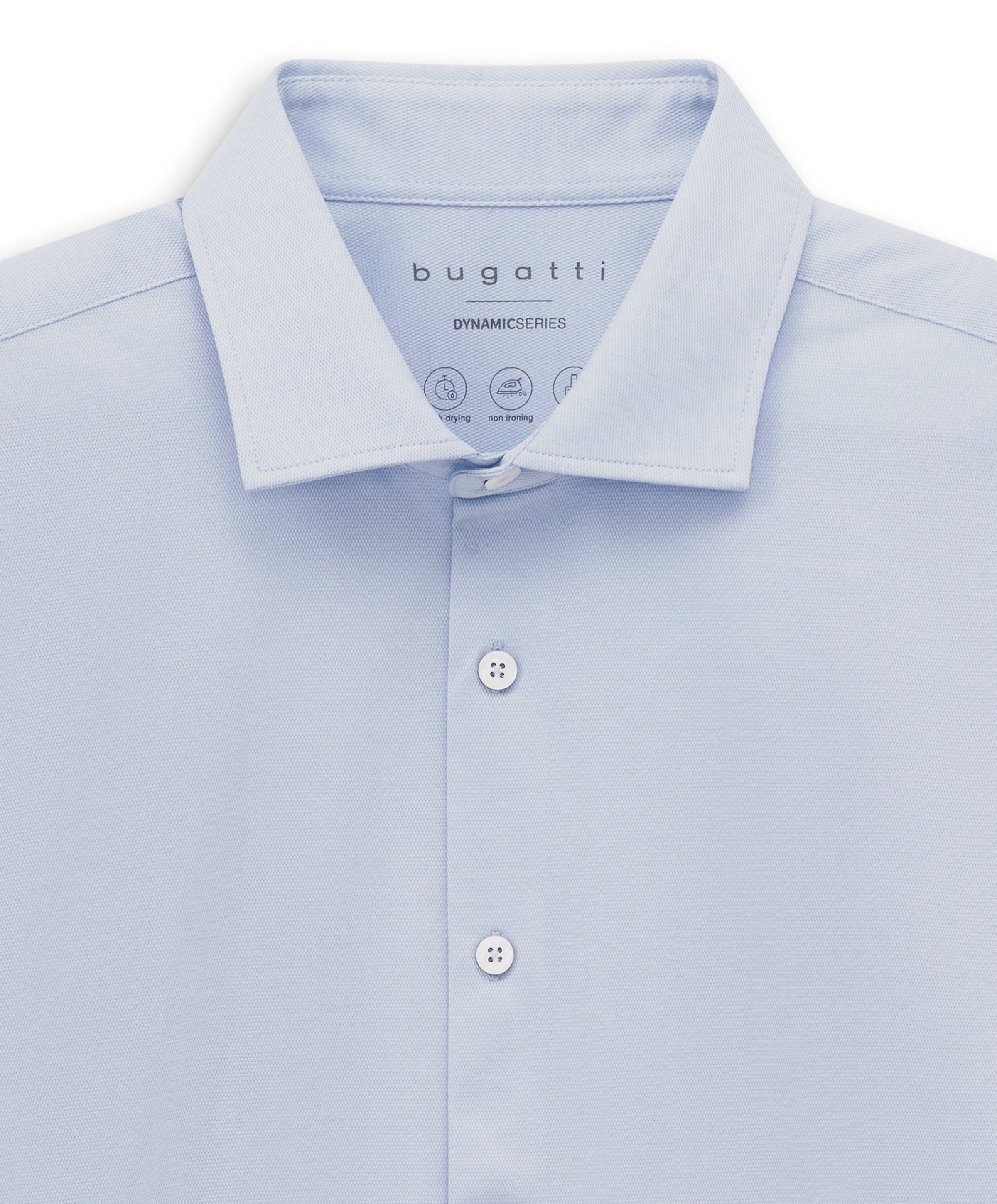 Bugatti Heren overhemd lange mouw blauw