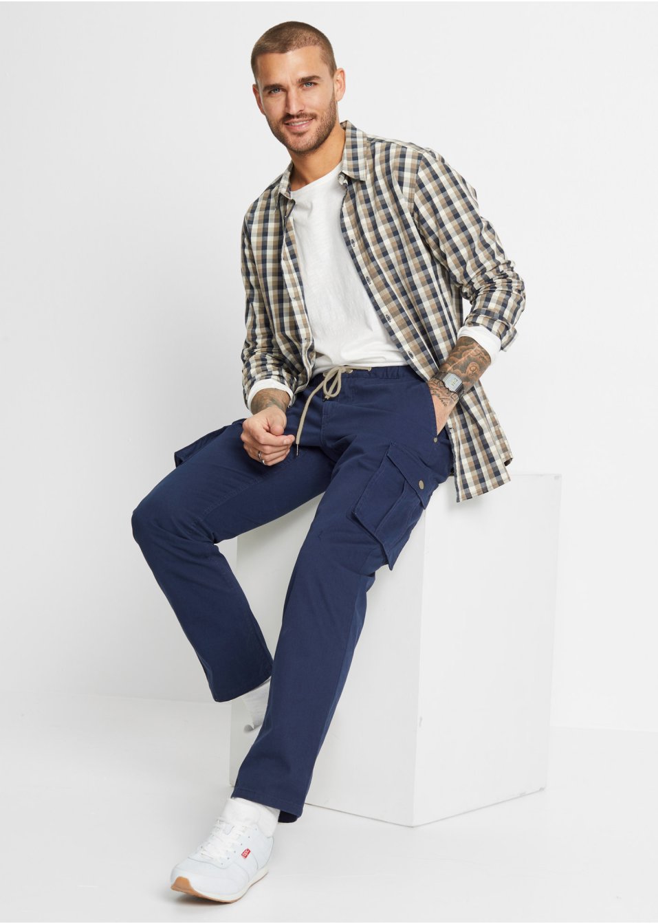 Pantalon cargo Regular Fit, Straight