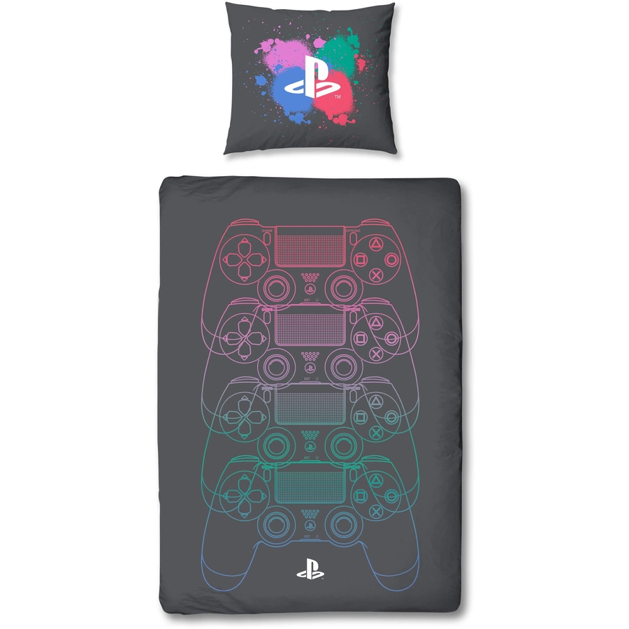 MTOnlinehandel Bettwäsche Kinder-Bettwäsche für Mädchen und Jungen Playstation, 80x80 + 135x200 Gaming Playstation
