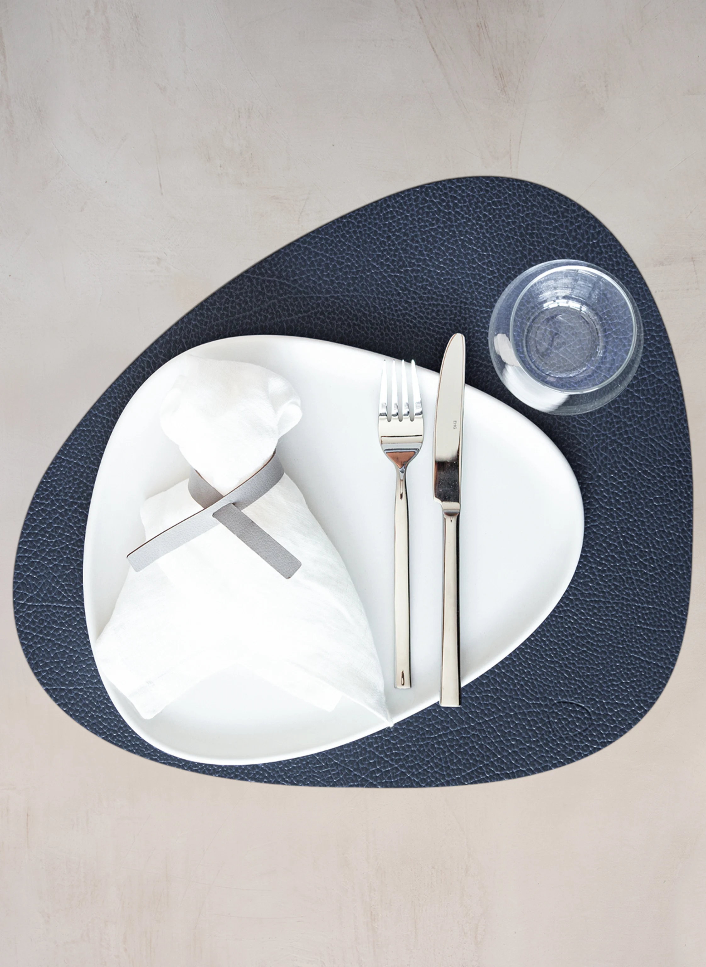LINDDNA Tischset CURVE L aus Leder