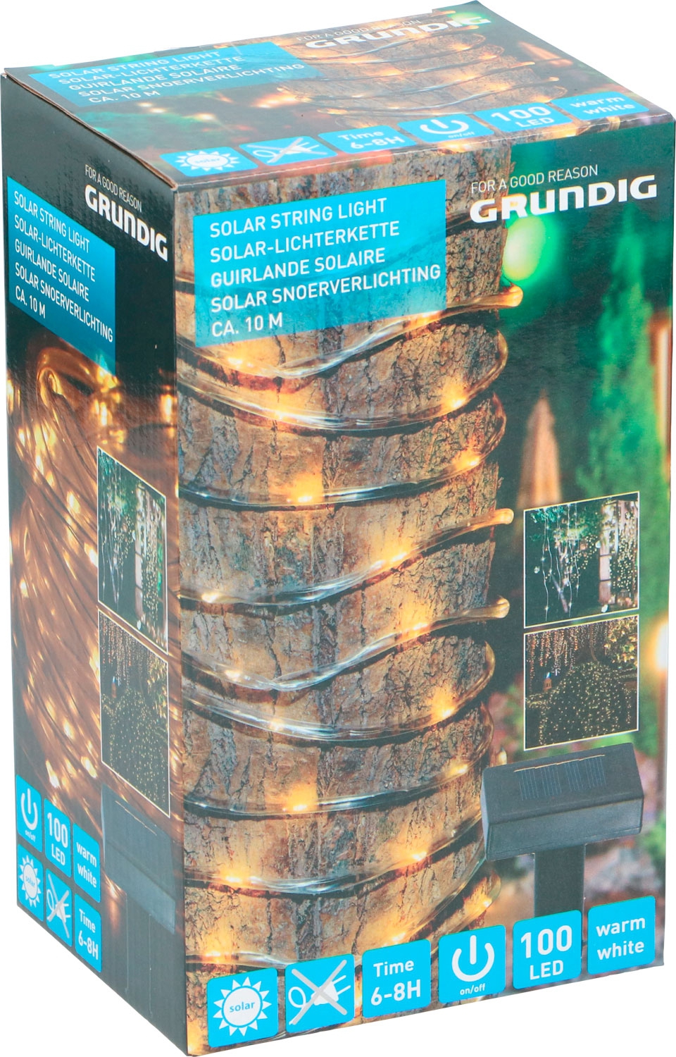 Grundig 100 LED Solar Lichterkette