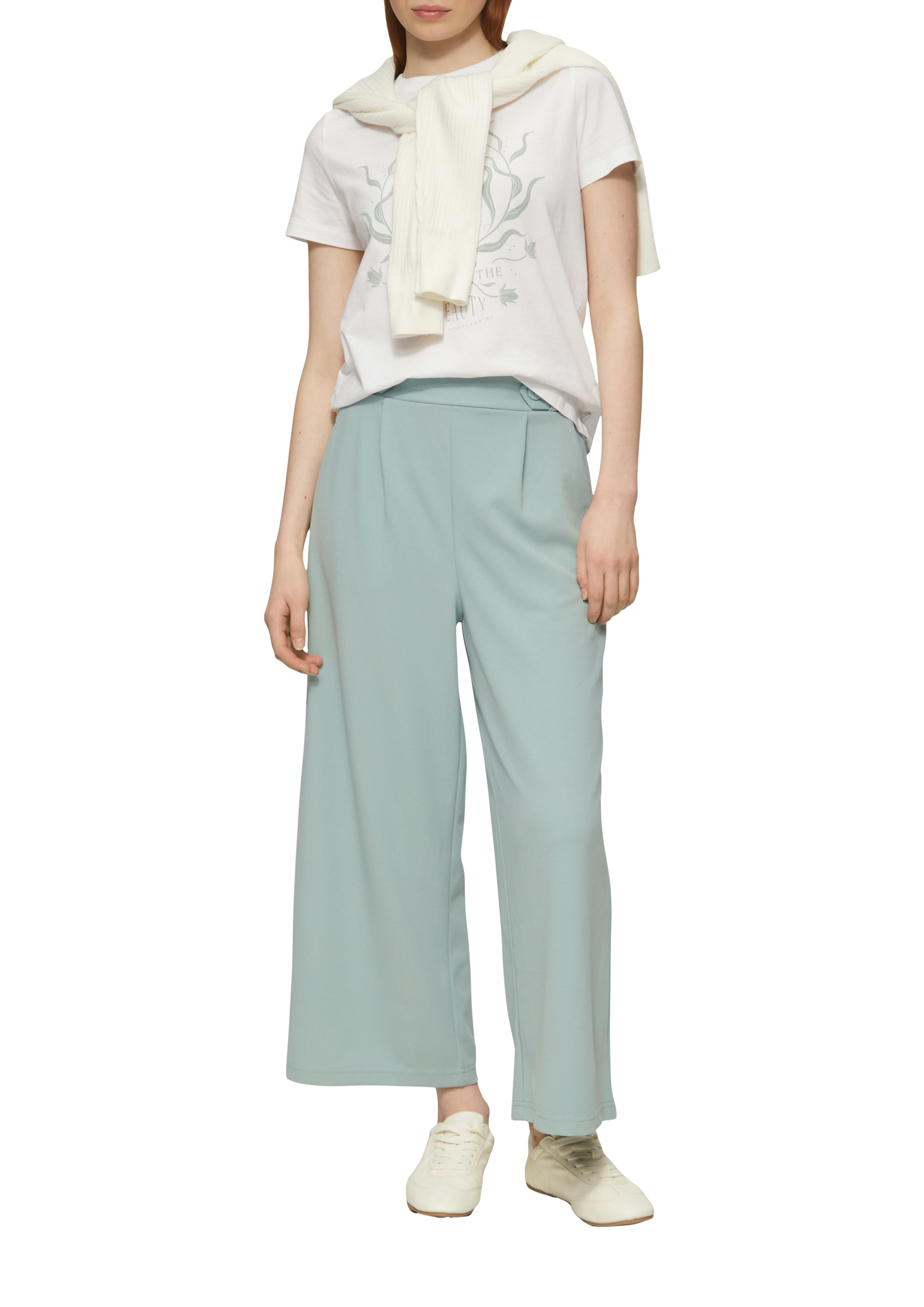 QS Culotte  Sommerhose mit Knopf-Design am Bund