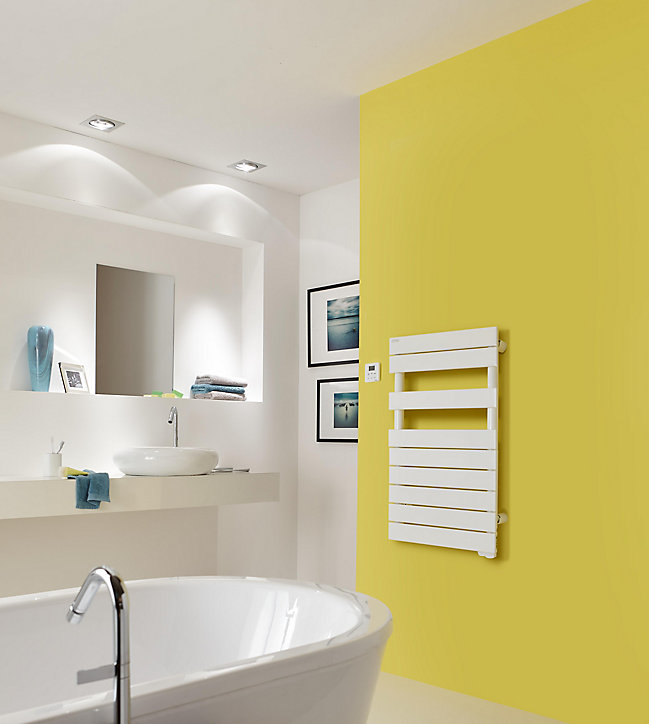 Sèche-serviettes électrique à inertie fluide Acova Alpaga symétrique blanc 500W