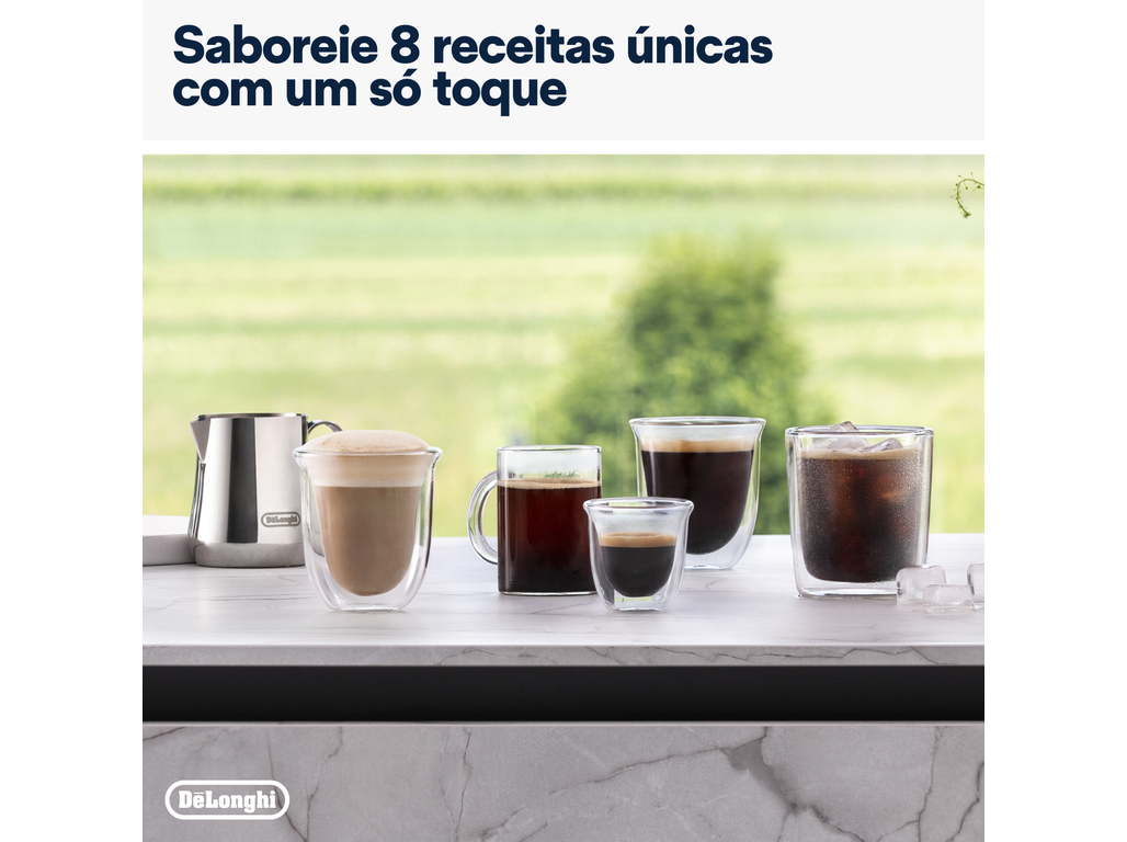 MÁQUINA DE CAFÉ AUTOMÁTICA DELONGHI RIVELIA EXAM440.35.B PRETO