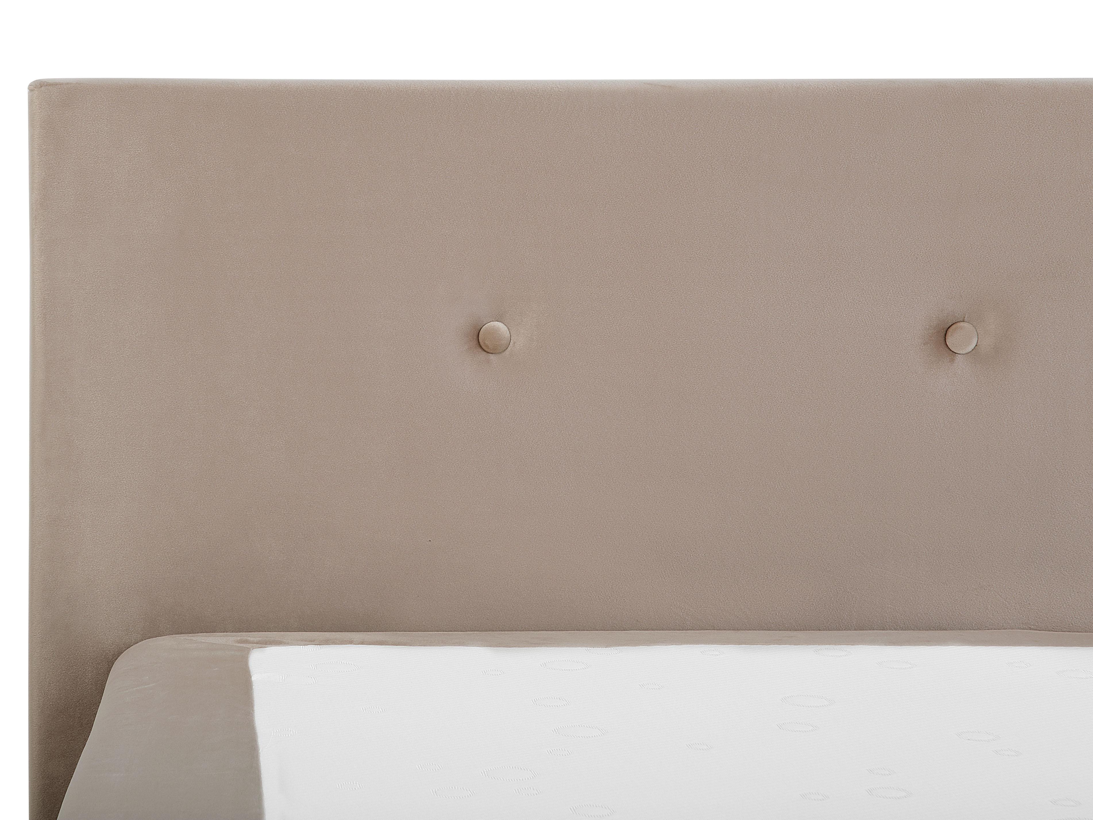 Boxspring Fluweel CONSUL 180 x 200 cm Lichtbeige
