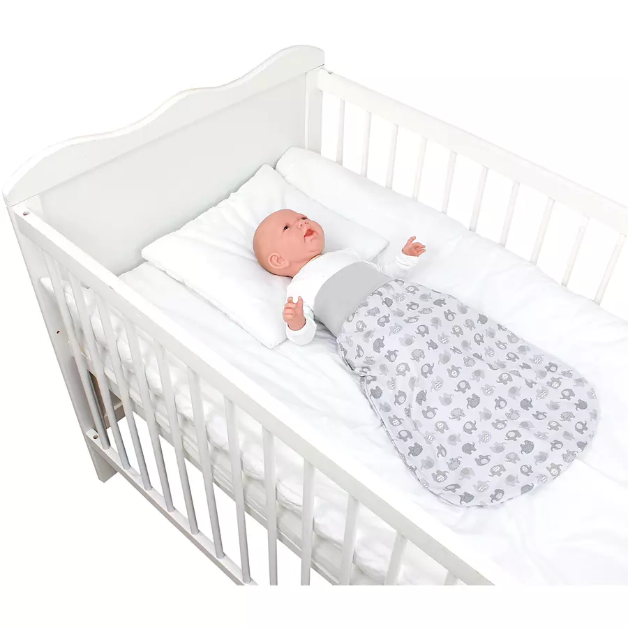 TupTam Baby Strampelsack mit breitem Bund Unwattiert grau Modell 1
