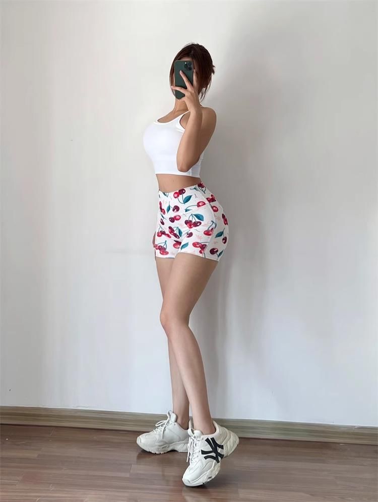JVL - Yogashorts met voedselprint