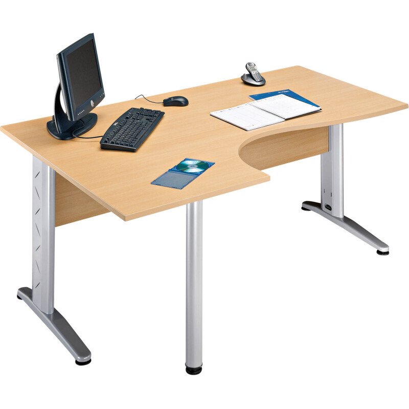 Bureau compact Altys L 160 cm piètement L métal
