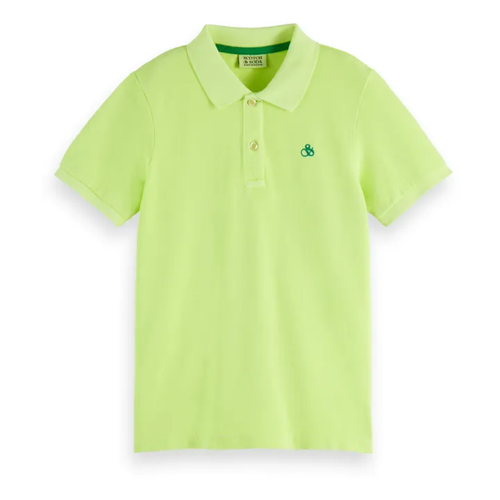Scotch & Soda Polo Logo Brodé | Vert fluo