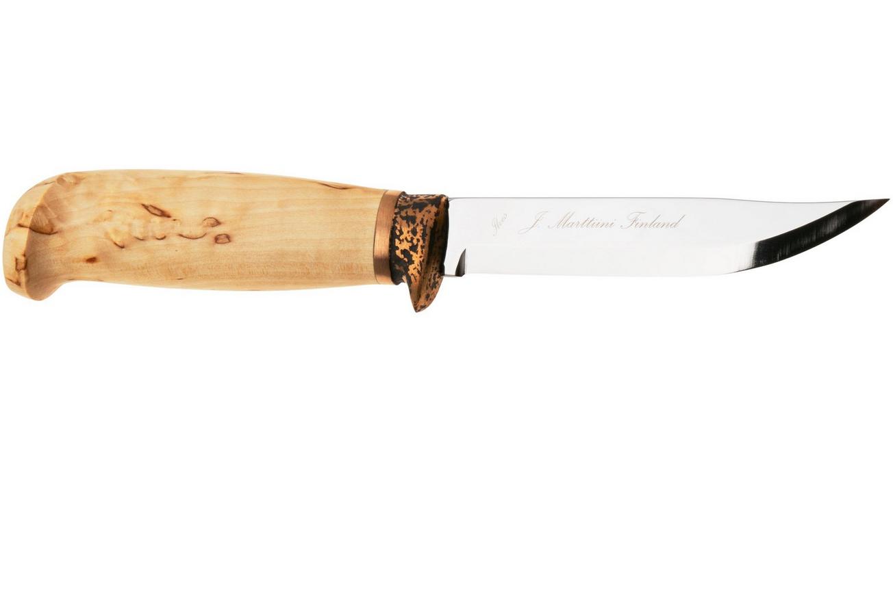 Marttiini Lynx Deluxe Bronze 450012, Polished Stainless Steel, Bronze Guard, Curly Birch outdoormes