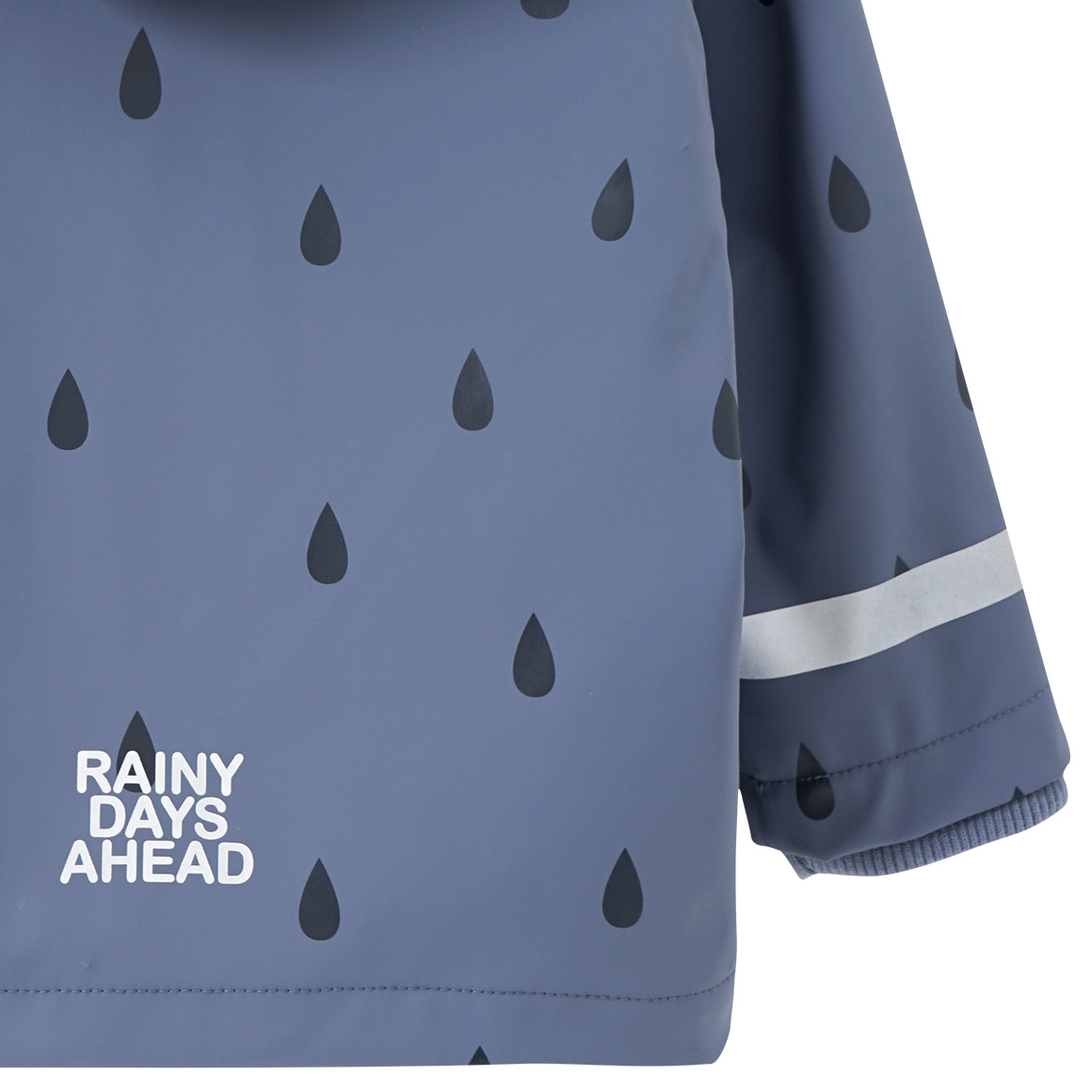 Topomini Baby Regenjacke mit Regentropfen-Muster blaugrau