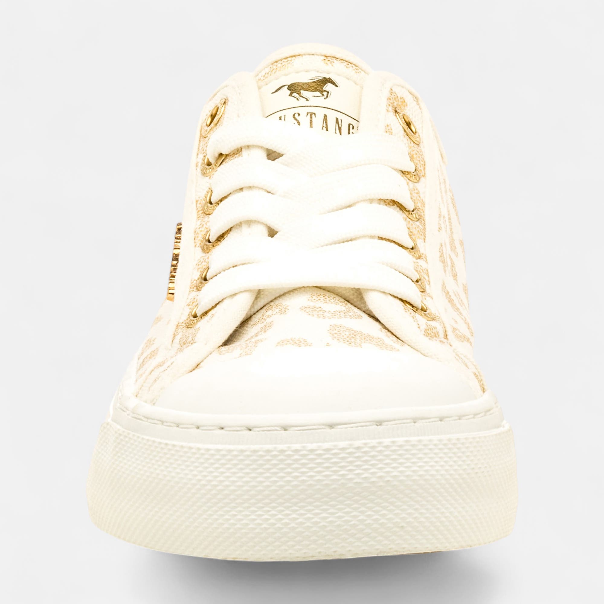Baskets en toile Femme blanc/or