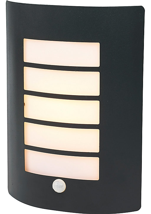Applique murale à détection Grandy E27 40W IP44 GoodHome gris anthracite
