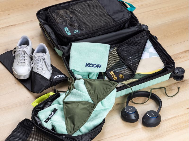 KOOR Kleiderbeutel Goora, Grösse L, 2er-Pack Packhilfe-Set für Ordnung im Koffer