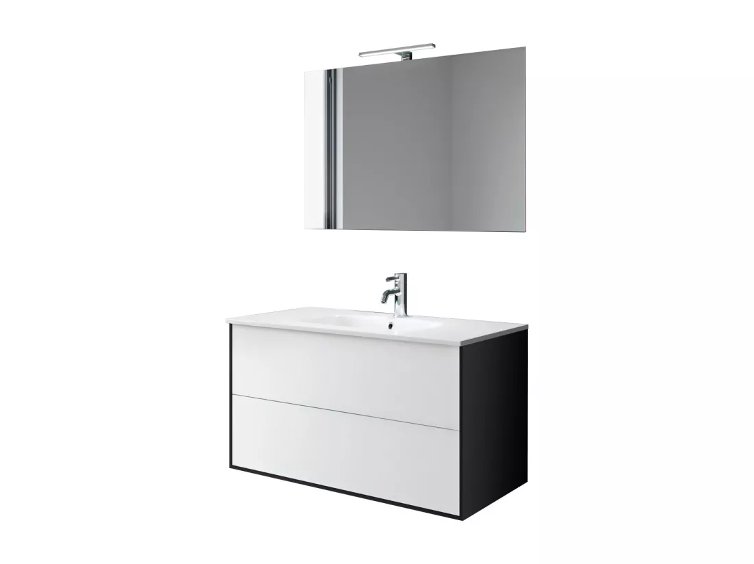Ensemble de salle de bain 4 pièces IGEA blanc mat