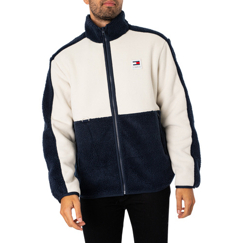 Tommy Jeans - Chaqueta Teddy De Mezcla De Texturas Multicolor