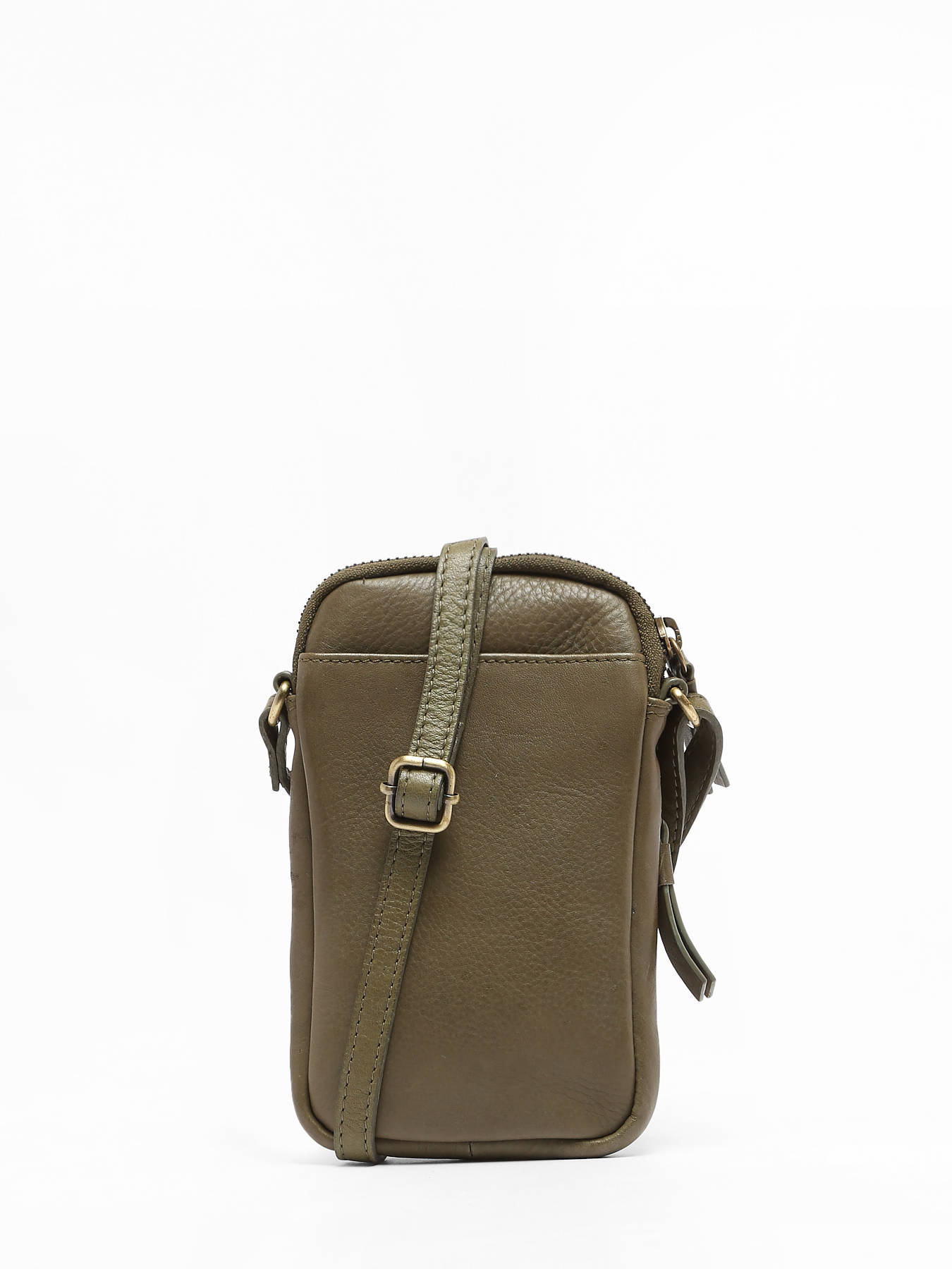 tui tlphone et bandoulire cuir BASILIC PEPPER
