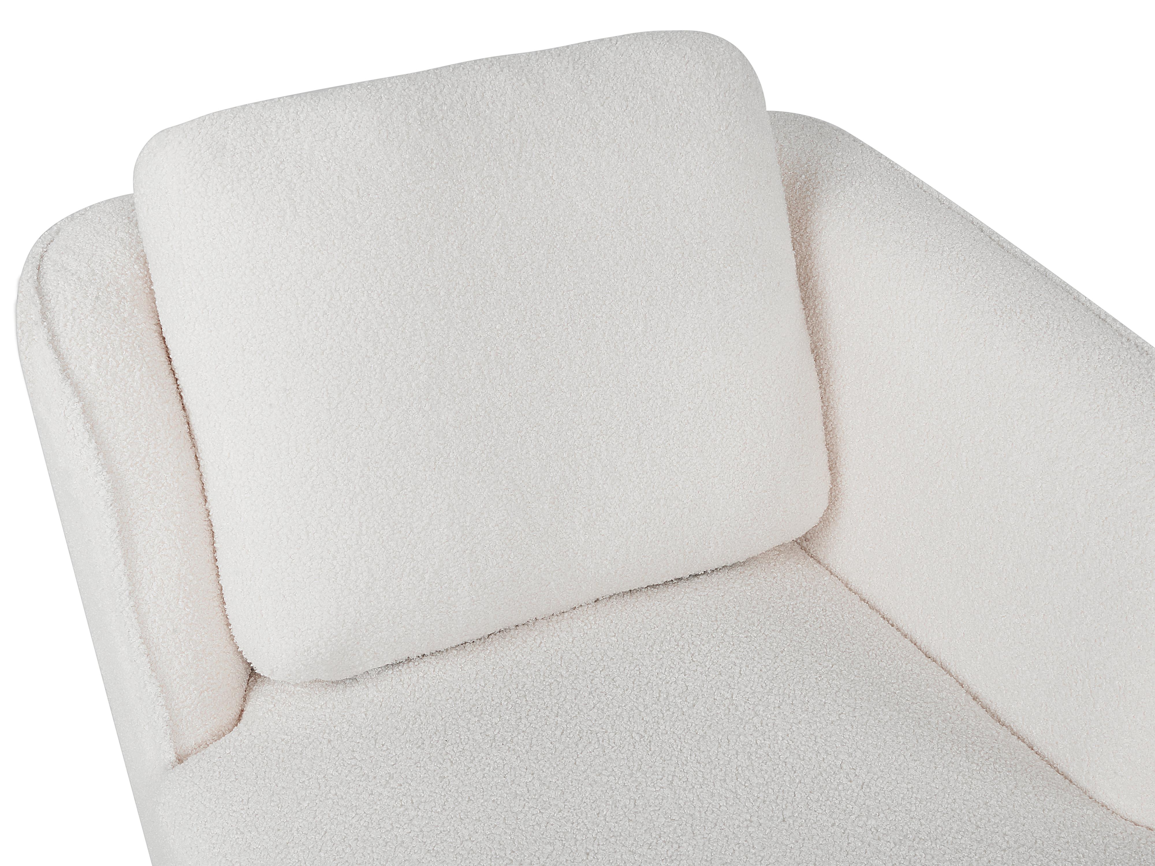 Linkszijdige chaise longue ARTHEZE Bouclé Gebroken wit