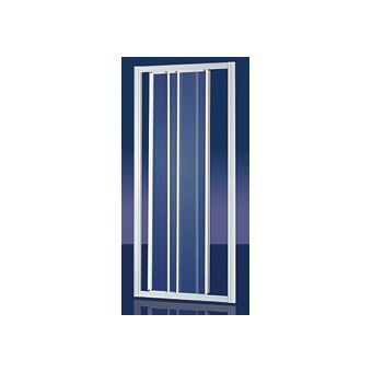 Plieger Economy schuifdeur 3-delig 2.2mm acryl 88/94x185cm wit