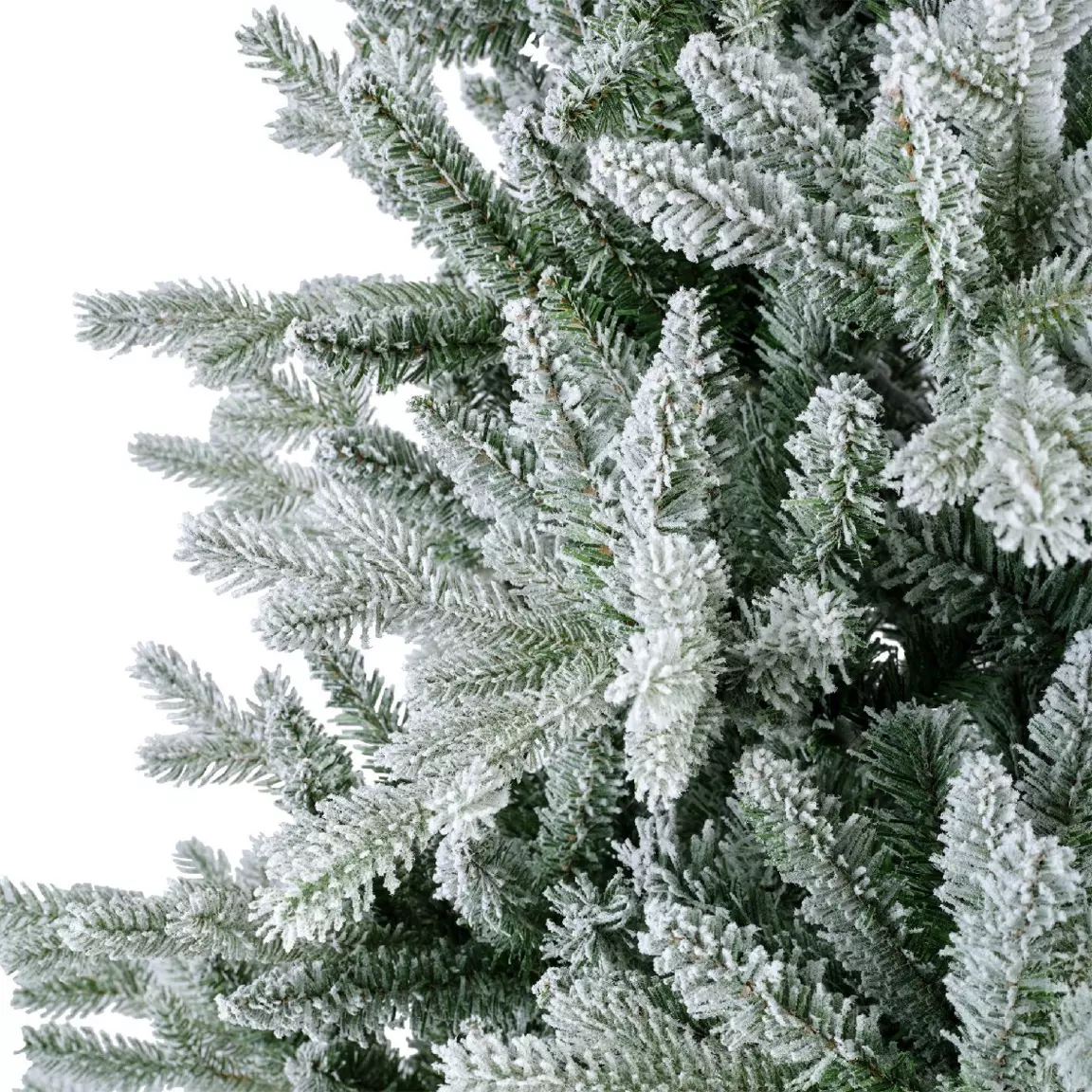 Sapin artificiel de Noël Allix H210 cm Vert enneigé