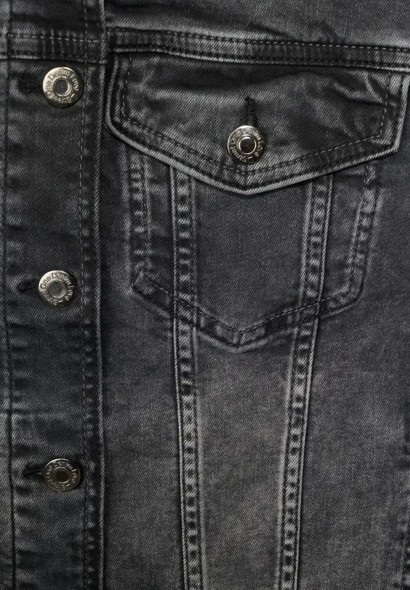 Jeansjacke in Schwarz - authentic black random wash