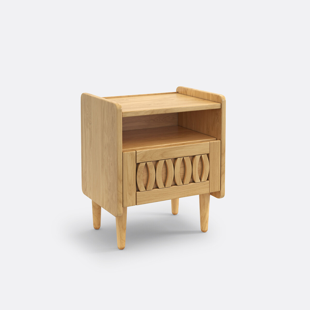 LA REDOUTE INTERIEURS<br>Mesinha de cabeceira vintage em pinho maciço, Malásia