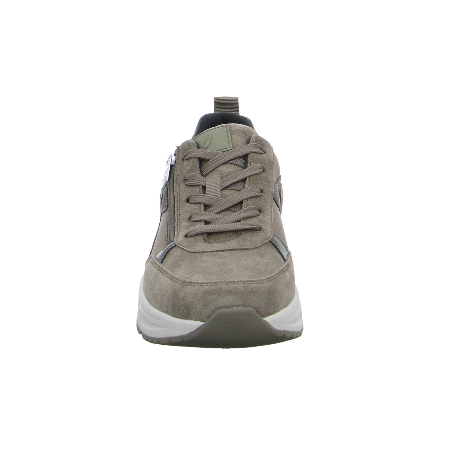 WALDLÄUFER Halbschuhe Sneaker Olive Leder