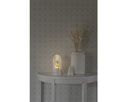 LED waterlantaarn Konstsmide glazen koepel, warm wit licht, inclusief timer