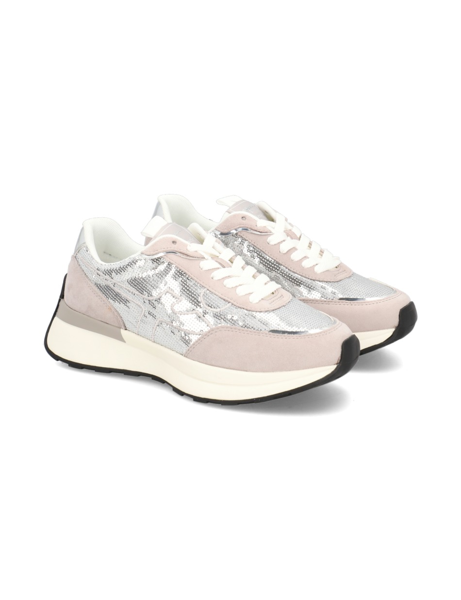 Lederkombination Sneaker