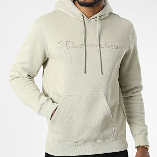 Sweat Capuche 218282 Vert Kaki Clair