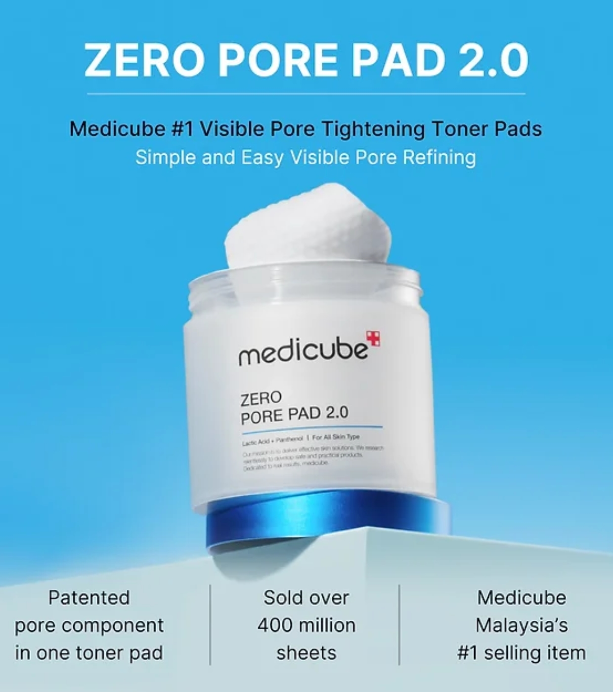 Medicube - *Zero Pore* - Discos esfoliantes com AHA+BHA - 70 unidades